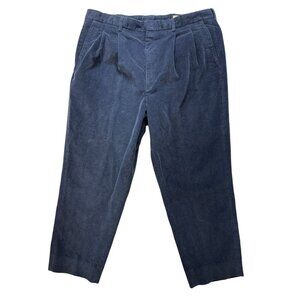 Eddie Bauer Mens Tall 42 Corduroy Pants Navy Blue Cotton/Polyester Blend